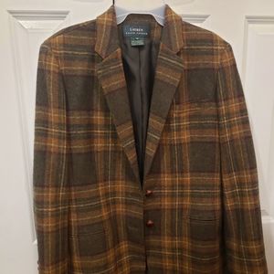 Ralph Lauren Brown Plaid Blazer